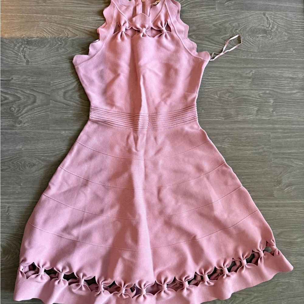 Ted Baker Pink Scalloped Midi Dress